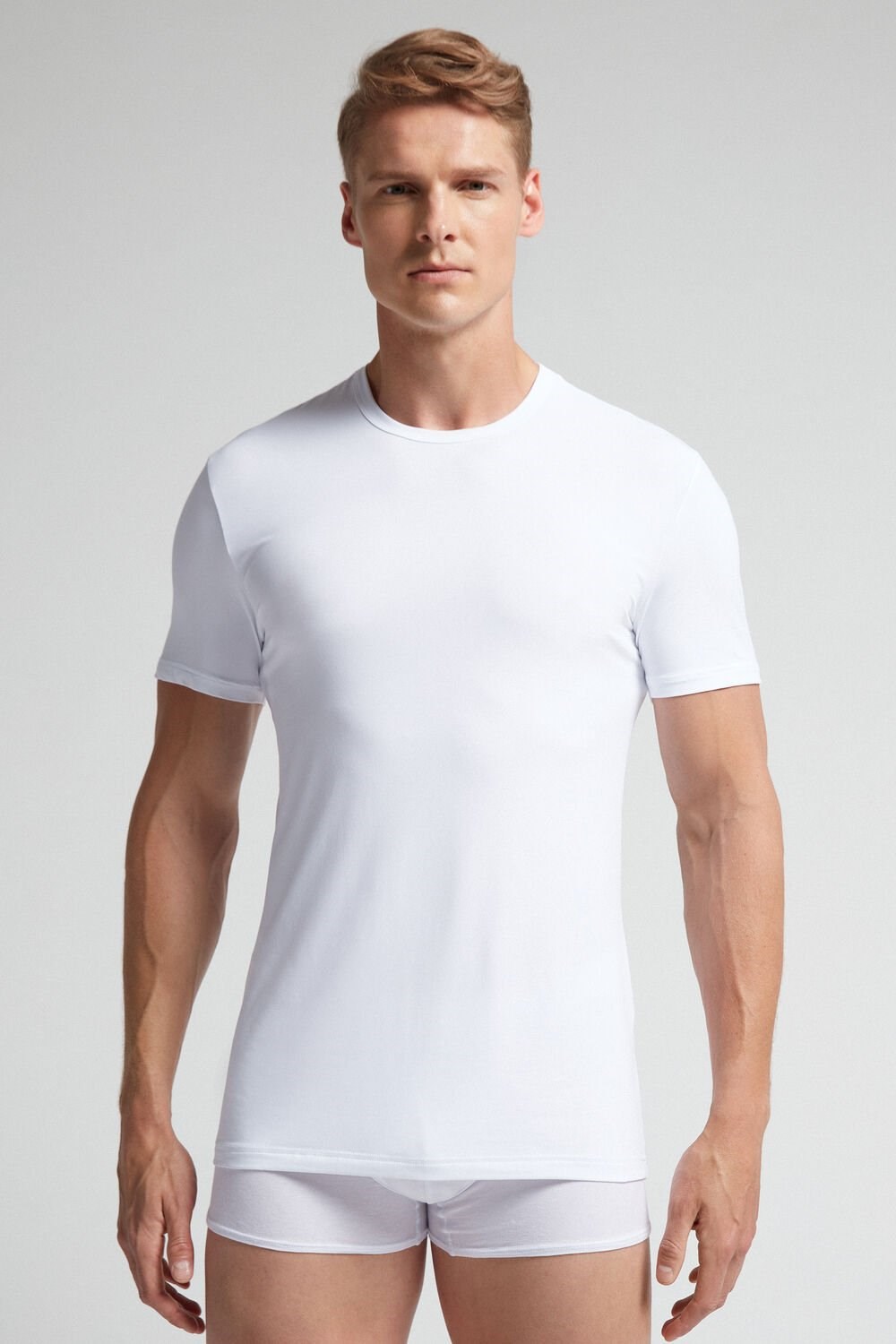 Intimissimi Microfiber T-shirt Wit Wit | KLNSO5260