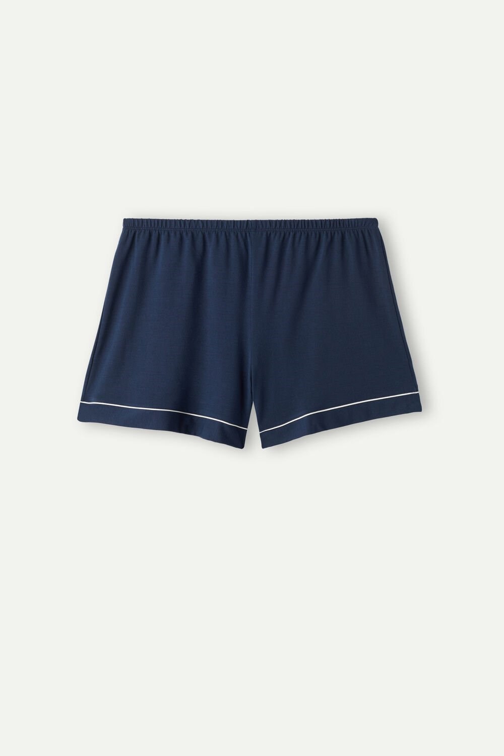 Intimissimi Modal Shorts with Contrast Trim Blauw Blauw | VZUJW0917