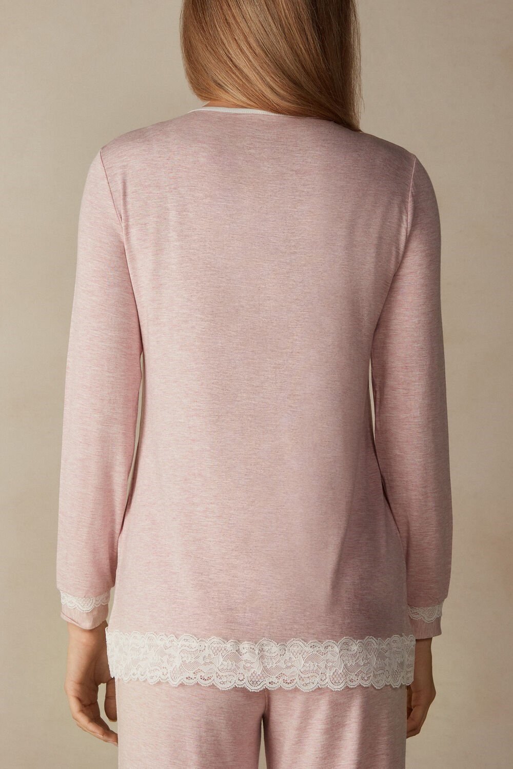 Intimissimi Modal and Kanten Cardigan Roze Lichtroze | CGORZ7638