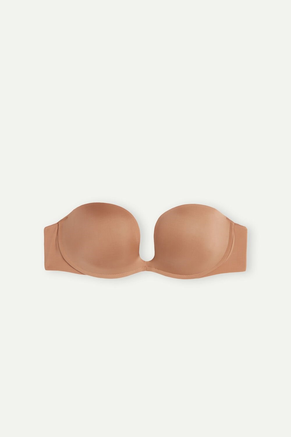 Intimissimi Monica Bandeau Bra in Ultralight Microfiber Beige | PTSKQ0495