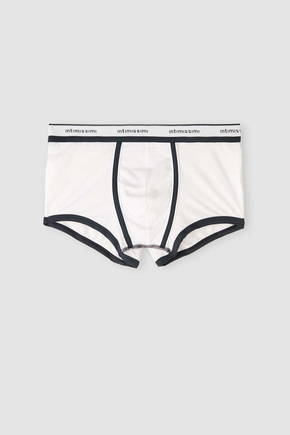 Intimissimi Natural Fresh Supima® Katoenen Boxers with Logo Wit Wit Blauw | GKQBI8156