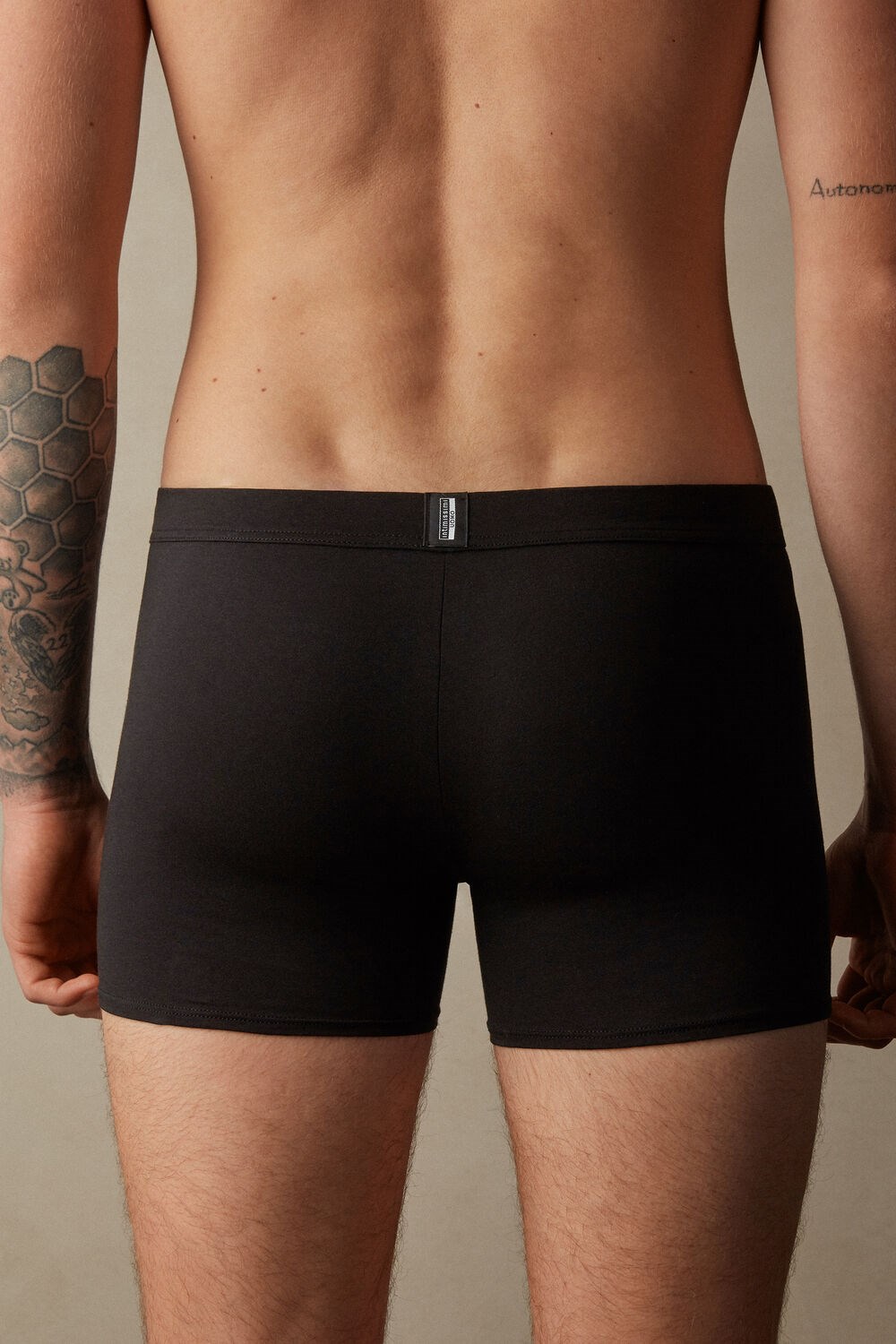 Intimissimi Natural Fresh Supima® Katoenen Boxers Zwart Zwart | ICHBW2357