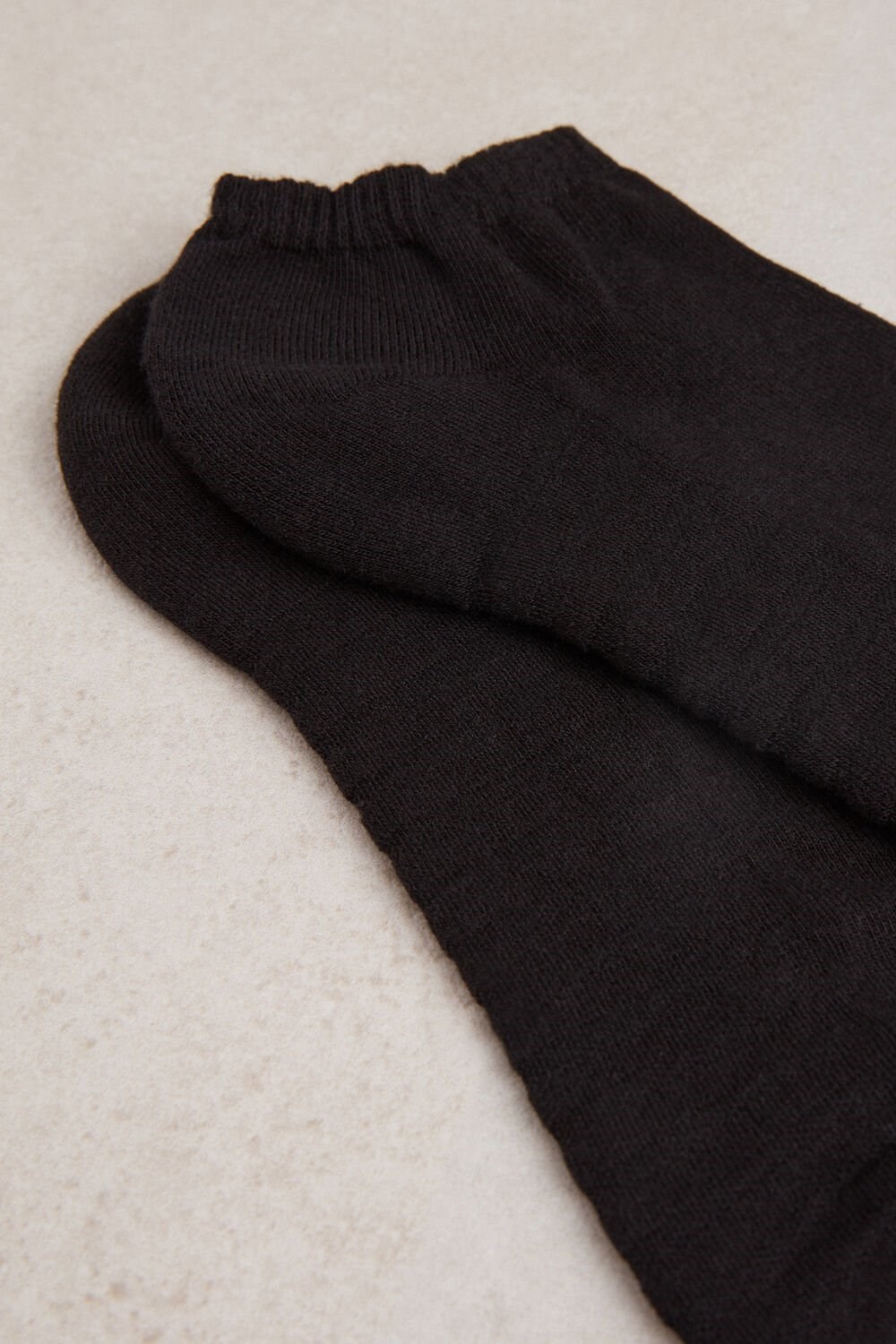 Intimissimi No-show Socks in Terrycloth Zwart Zwart | XPEFH6815