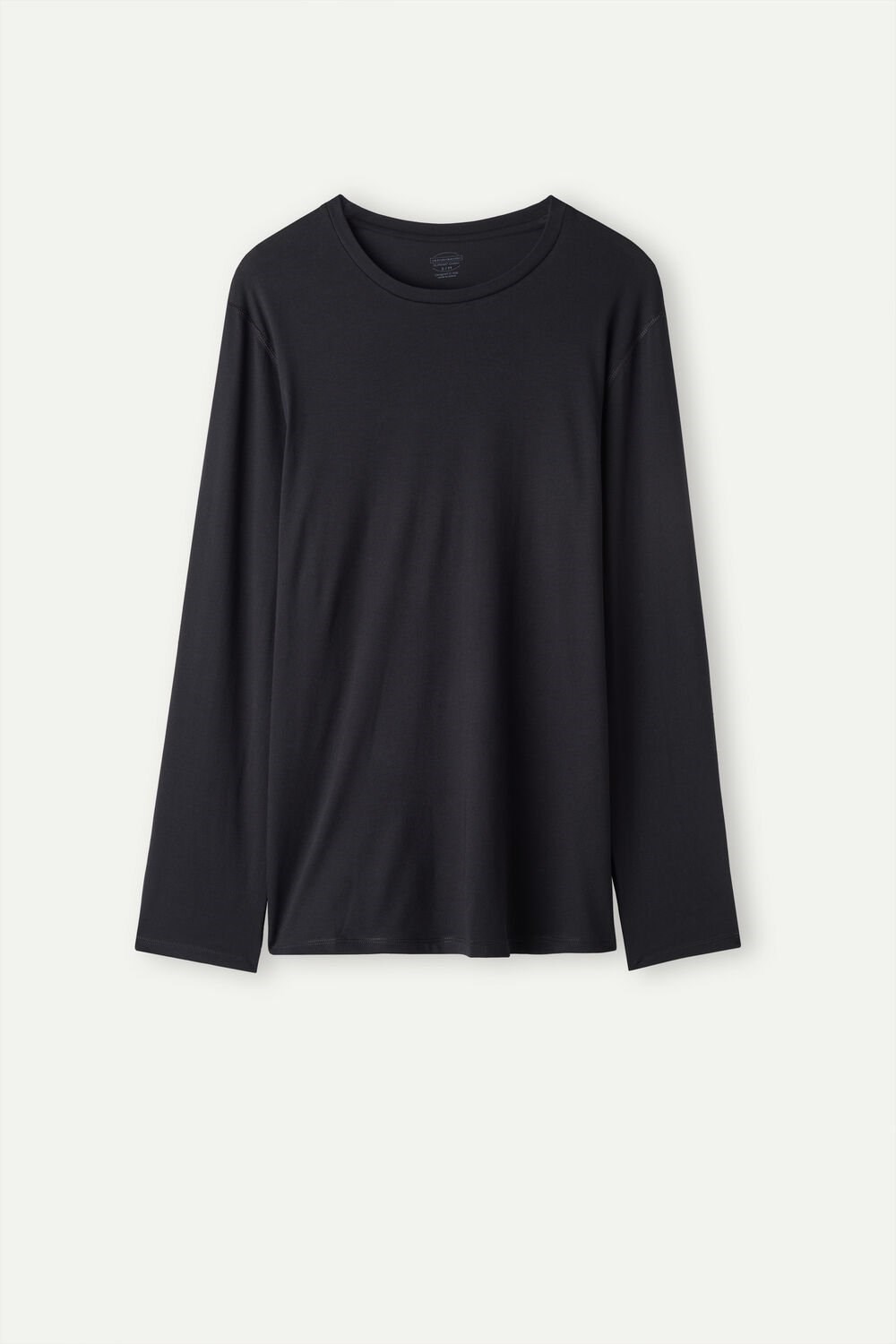 Intimissimi Oversized Long Sleeve Top in Supima® Katoenen Zwart Zwart | DWMPZ0987