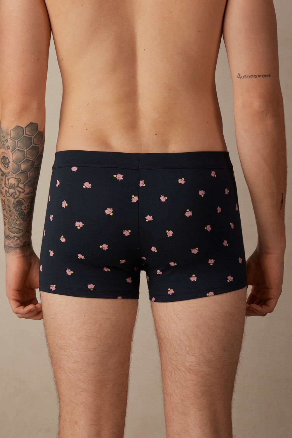 Intimissimi Piggy Bank Boxers in Stretch Supima® Katoenen Blauw Blauw | IRMEC3879