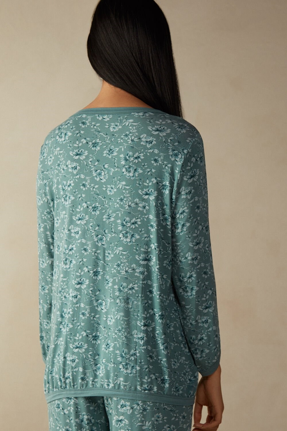 Intimissimi Prairie Bouquet Long Sleeve Top Groen | FIUAO9304