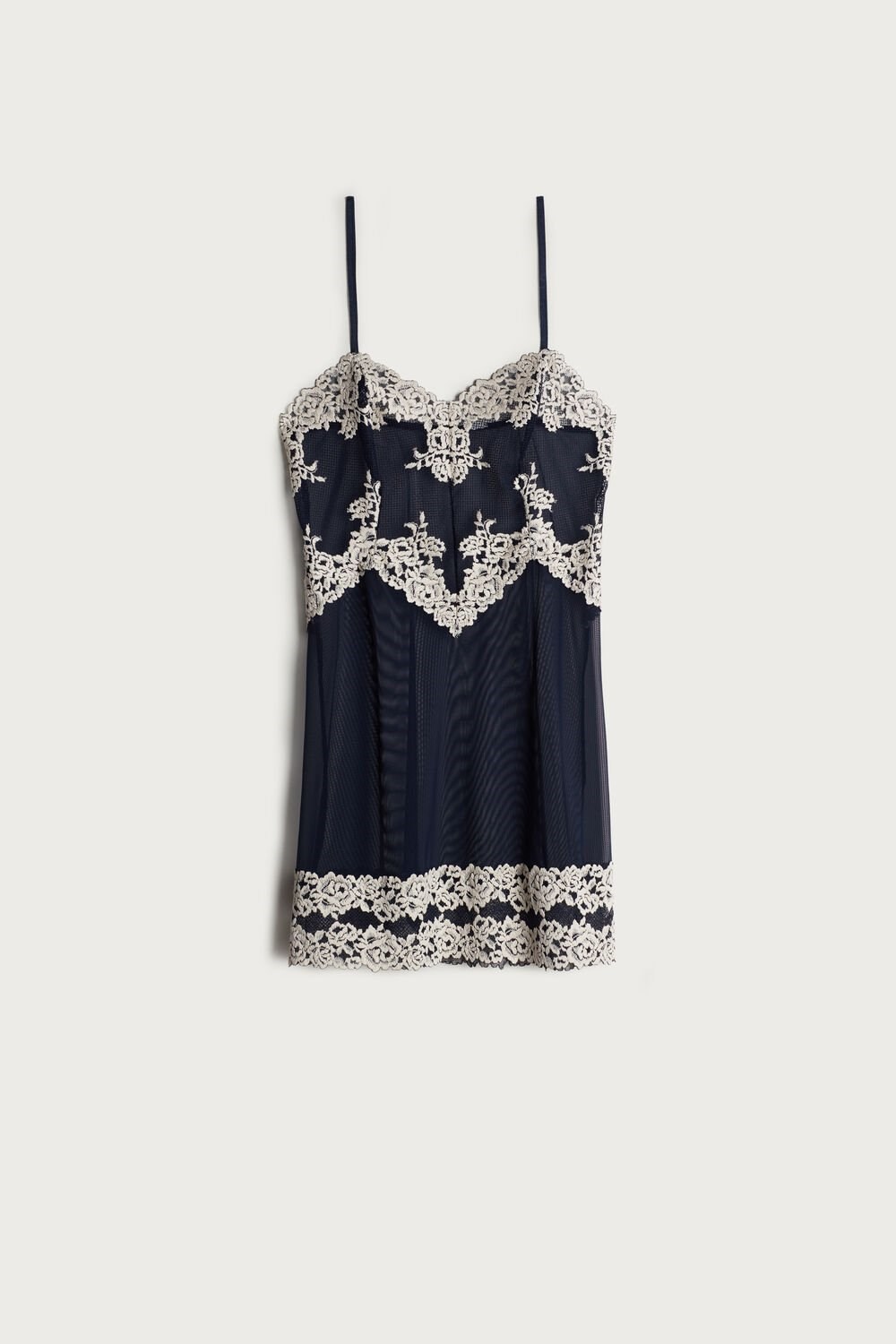 Intimissimi Pretty Flowers Babydoll Blauw Diepblauw | WAFPM2876