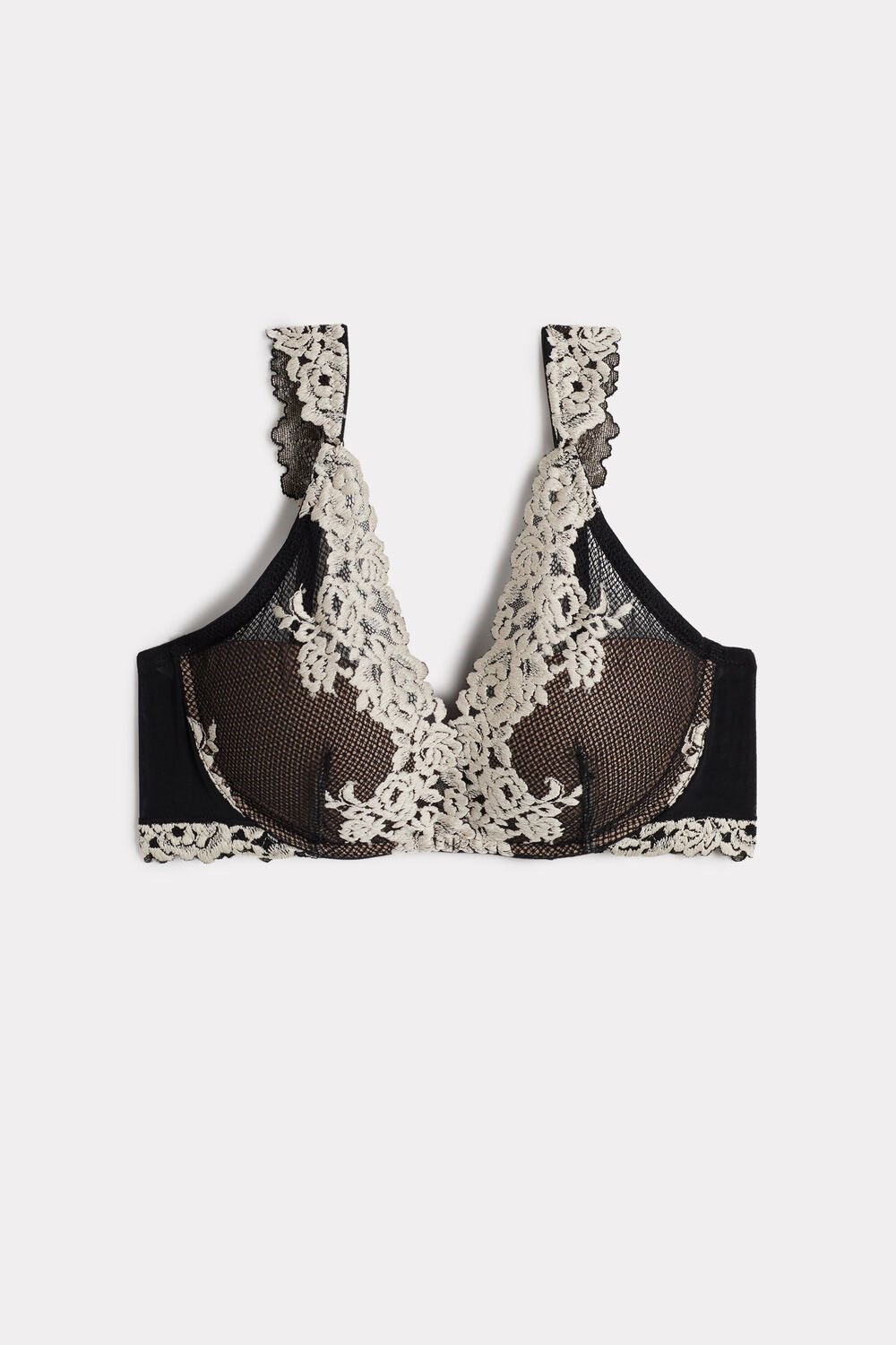 Intimissimi Pretty Flowers Giorgia Balconette Bra Gekleurd Zwart | USLJD2087