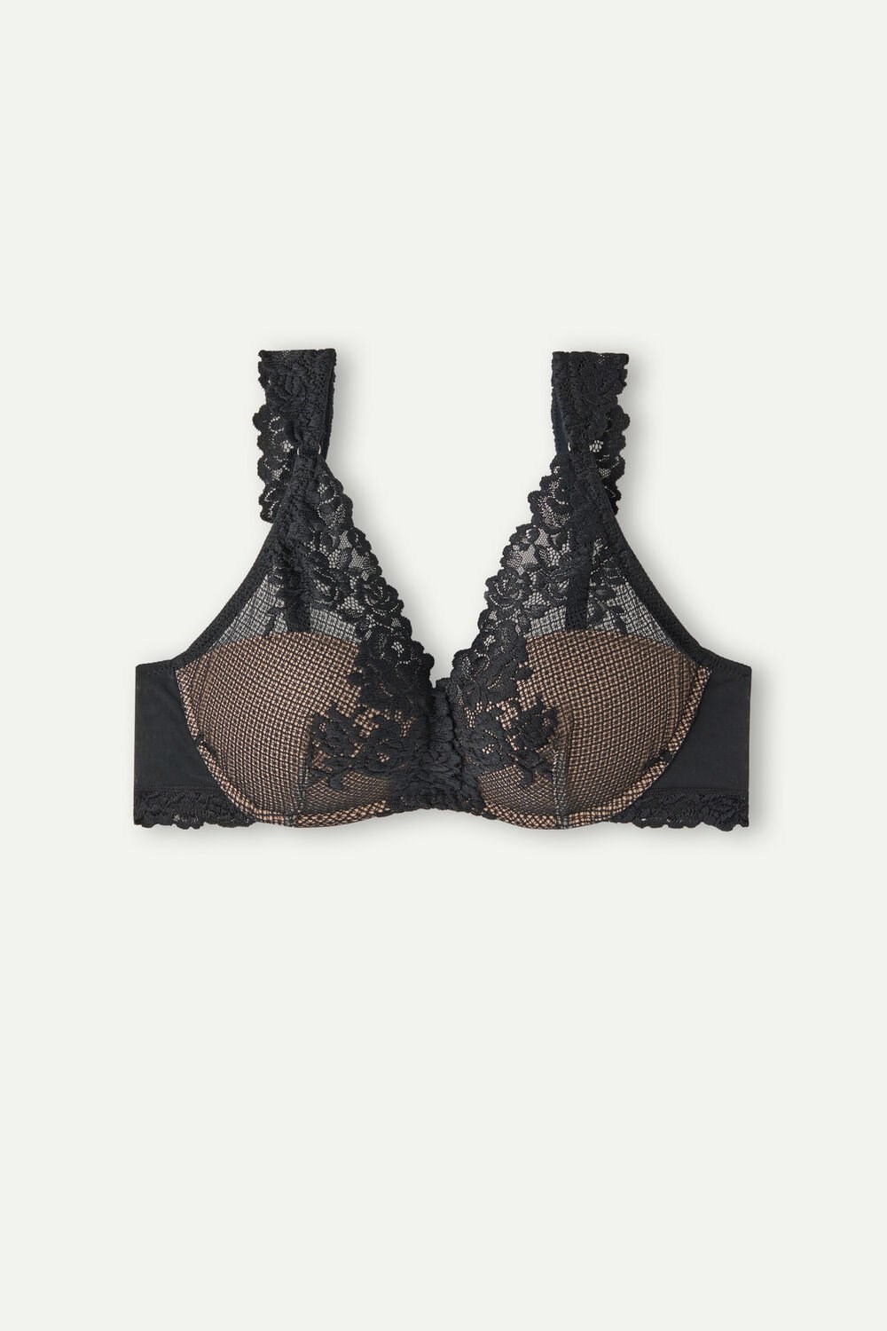 Intimissimi Pretty Flowers Giorgia Balconette Bra Zwart Zwart | XHRNA6017