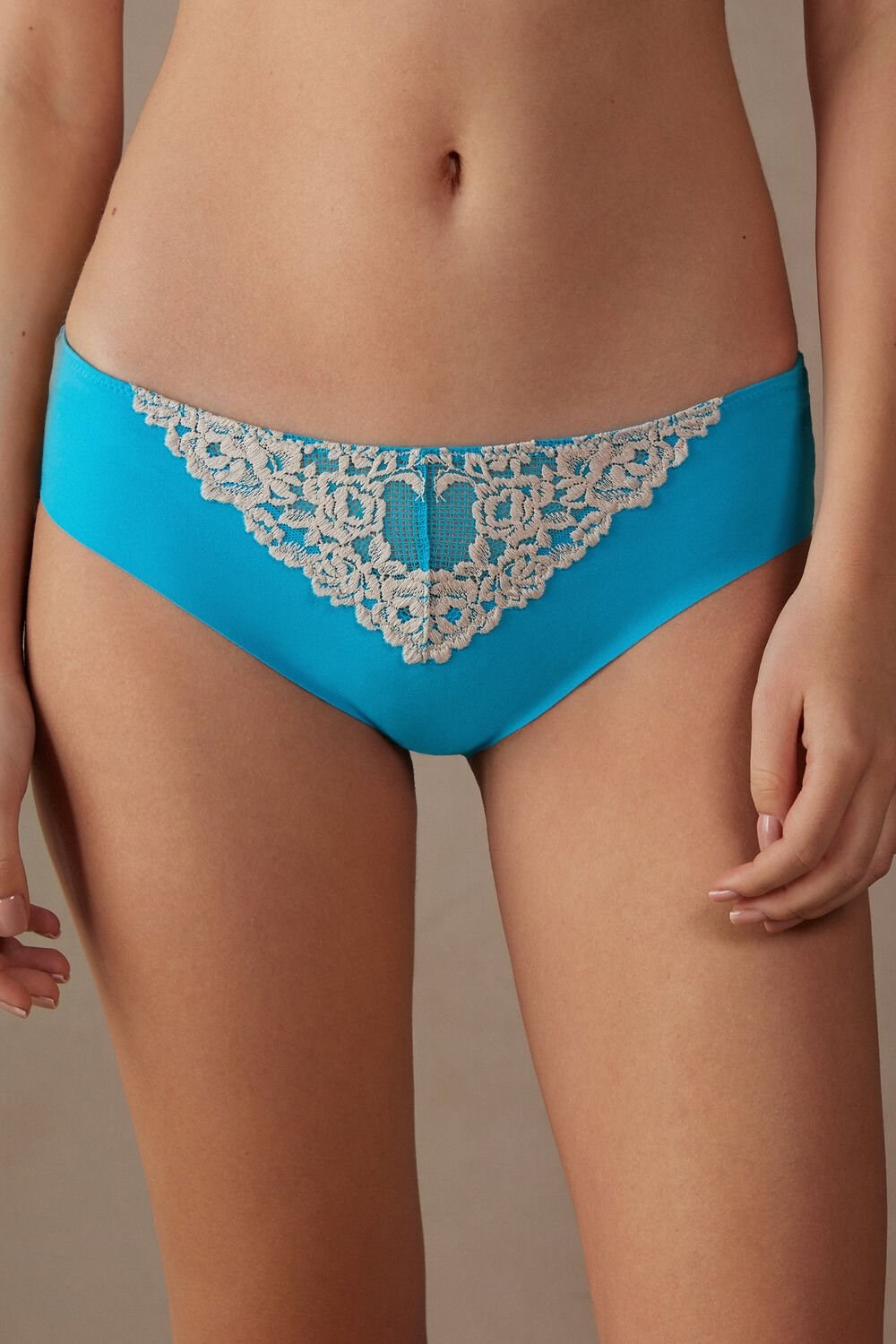 Intimissimi Pretty Flowers Seamless Katoenen Panties Blauw Turquoise | SRFXA7934