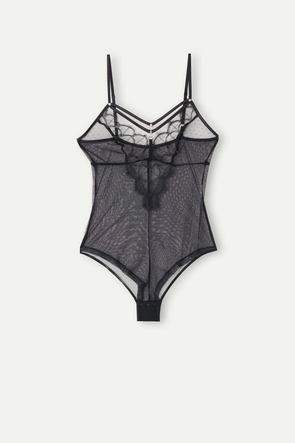 Intimissimi Pure Charme Tulle Bodysuit Zwart Zwart | HKGTR7012