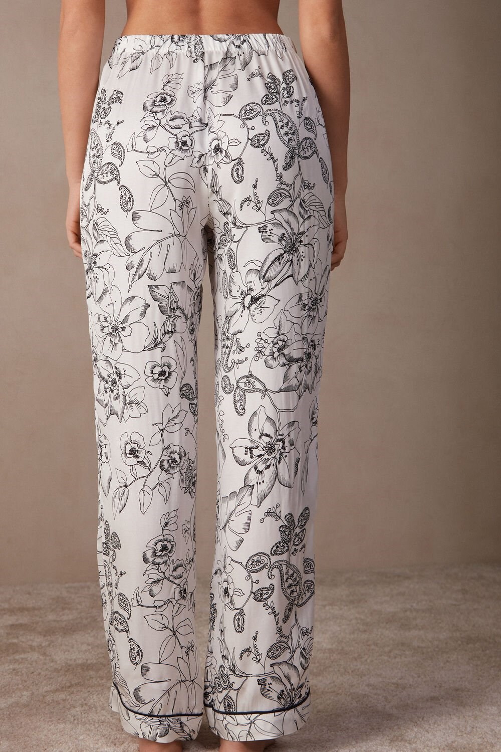 Intimissimi Pure Joy Full Length Satin Pants Print - 223j - Pure Joy Print | YJMIQ5790