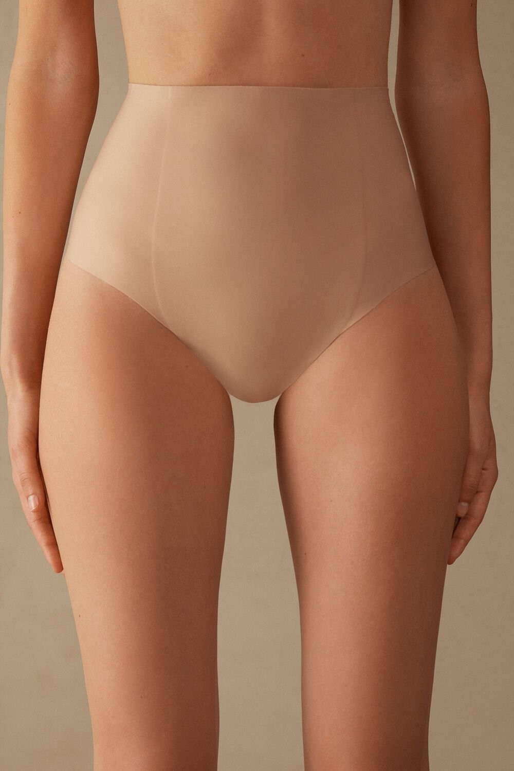 Intimissimi Raw-Cut Microfiber French Knickers Beige | COIXG6059