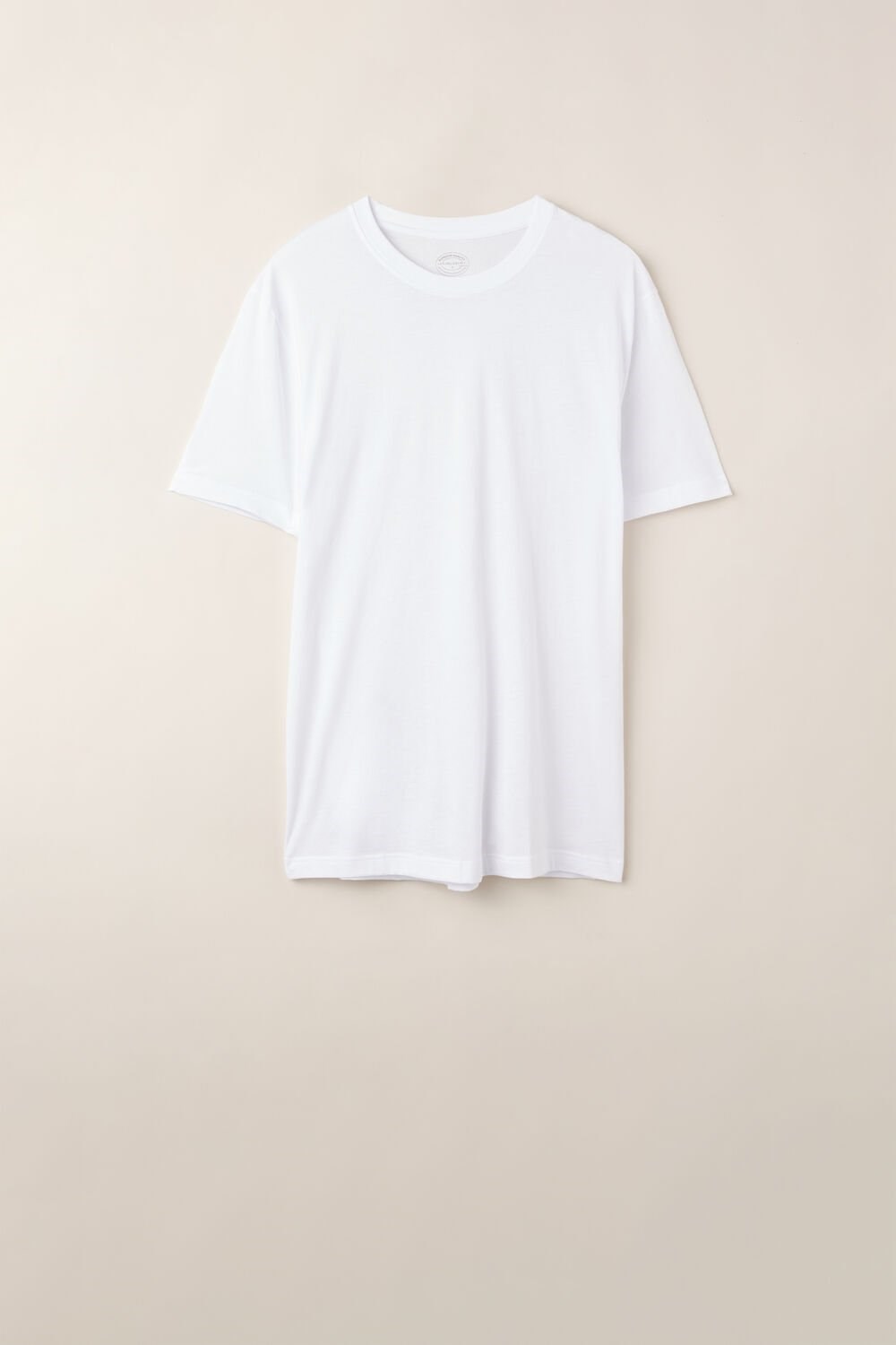 Intimissimi Regular Fit T-Shirt in Extrafine Supima® Katoenen Wit Wit | BJYQG3789