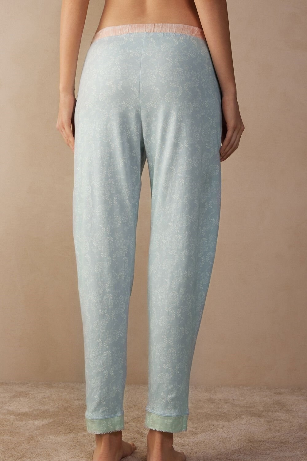 Intimissimi Romantic Cashmere Full Length Katoenen Pants Lichtblauw | OJKMV4765