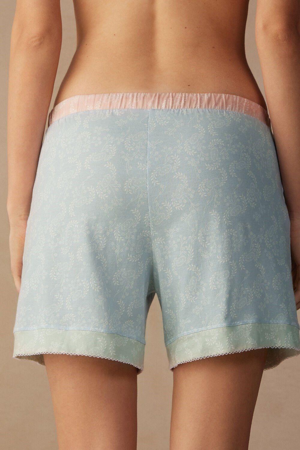 Intimissimi Romantic Cashmere Katoenen Shorts Lichtblauw | ROCJE8521