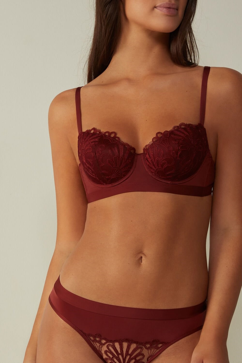 Intimissimi Romantic Life Sofia Balconette Bra Rood Donkerrood | JHUQK3958