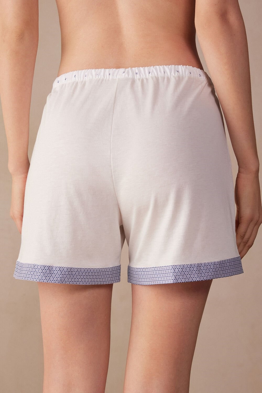 Intimissimi Santorini View Ultrafresh Supima® Katoenen Shorts Wit | STPQC8302