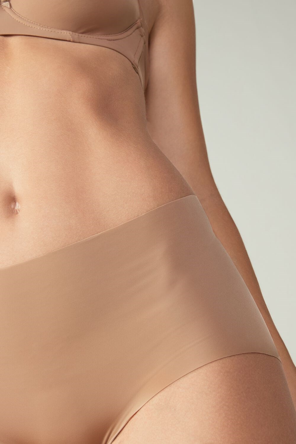 Intimissimi Seamless Microfiber Hipster Beige | NWZQE8129