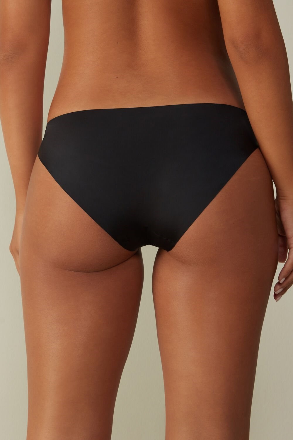 Intimissimi Seamless Microfiber Panties Zwart | DIZCL1439