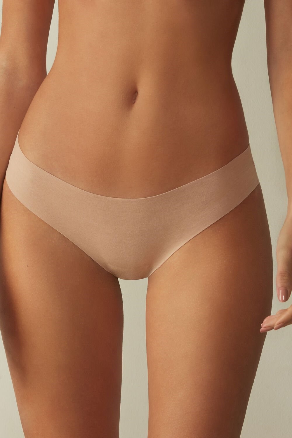 Intimissimi Seamless Supima® Katoenen Brazilian Panties Beige | CLHEU7615