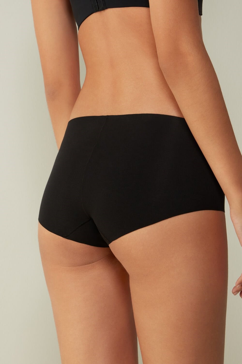 Intimissimi Seamless Supima® Katoenen Hipster Zwart Zwart | ZGHMY7659