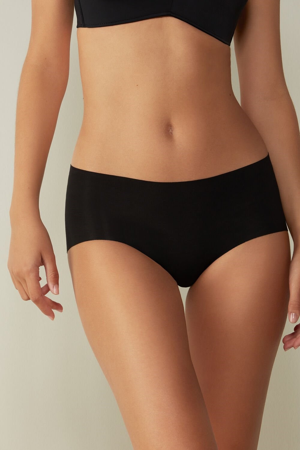 Intimissimi Seamless Supima® Katoenen Hipster Zwart Zwart | ZGHMY7659