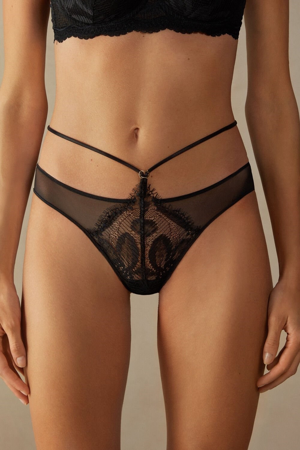 Intimissimi Sensual Unbounded Panties Zwart Zwart | JTOAP2945