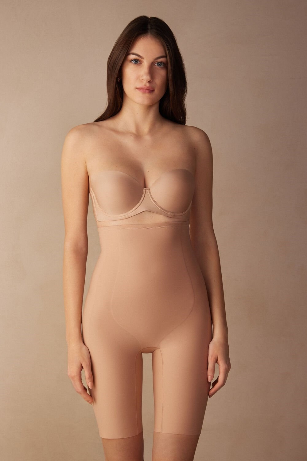 Intimissimi Shaping Shorts in Seamless Microfiber Beige | PBKTE4365