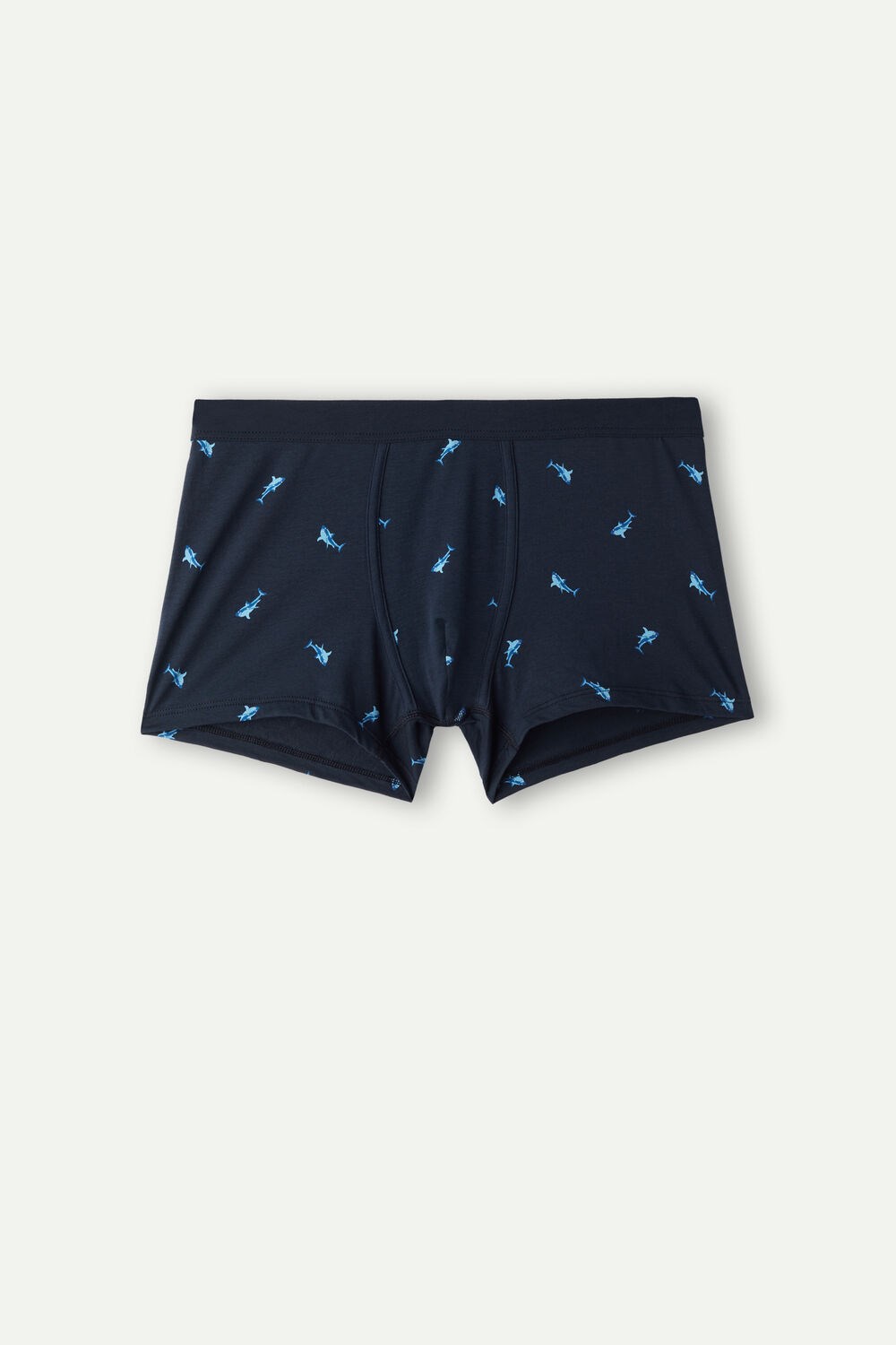 Intimissimi Shark Boxers in Natural Fresh Supima® Katoenen Blauw Blauw | IZXBP7941