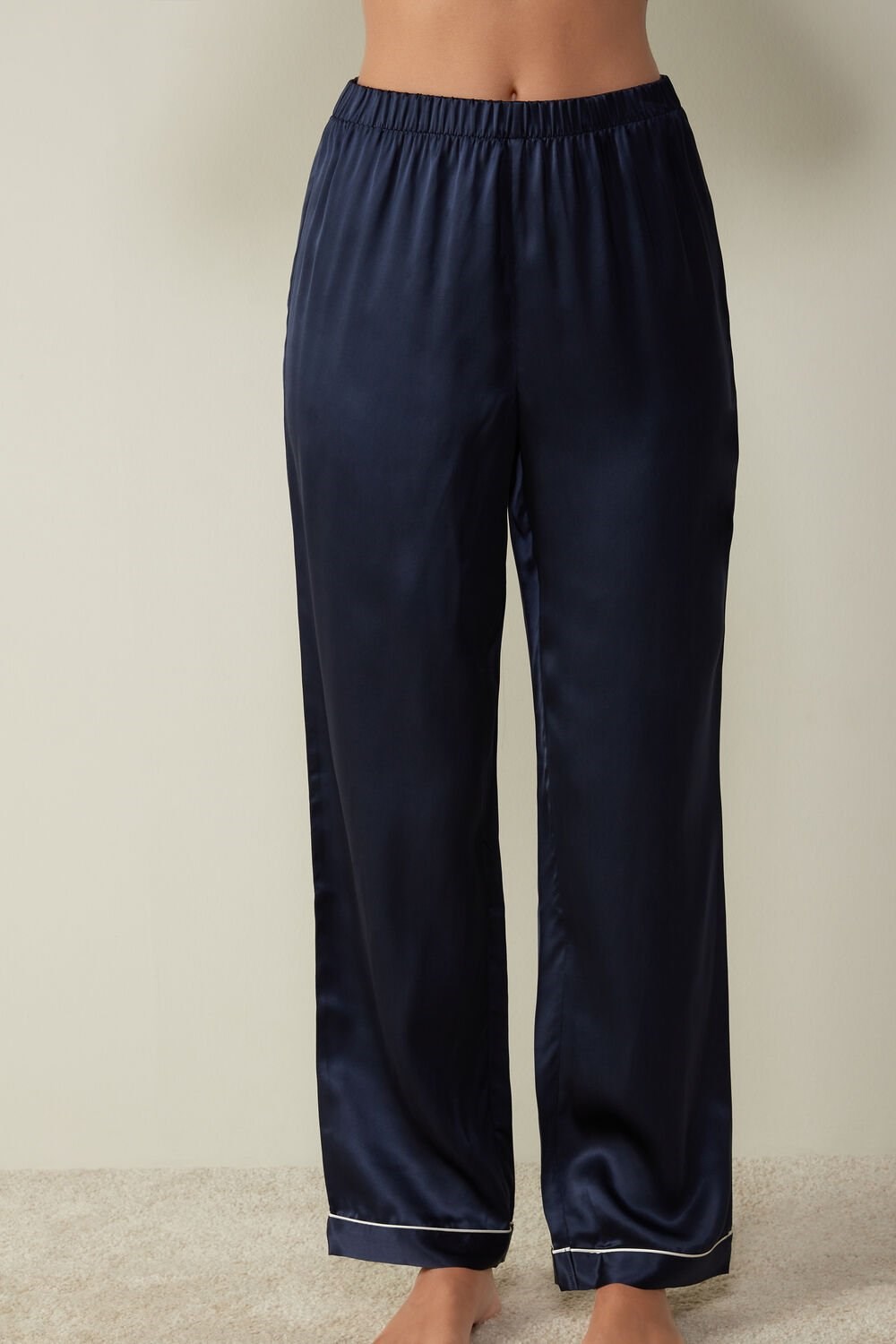 Intimissimi Silk Satin Pajama Pants Blauw Blauw | RFBMA5489