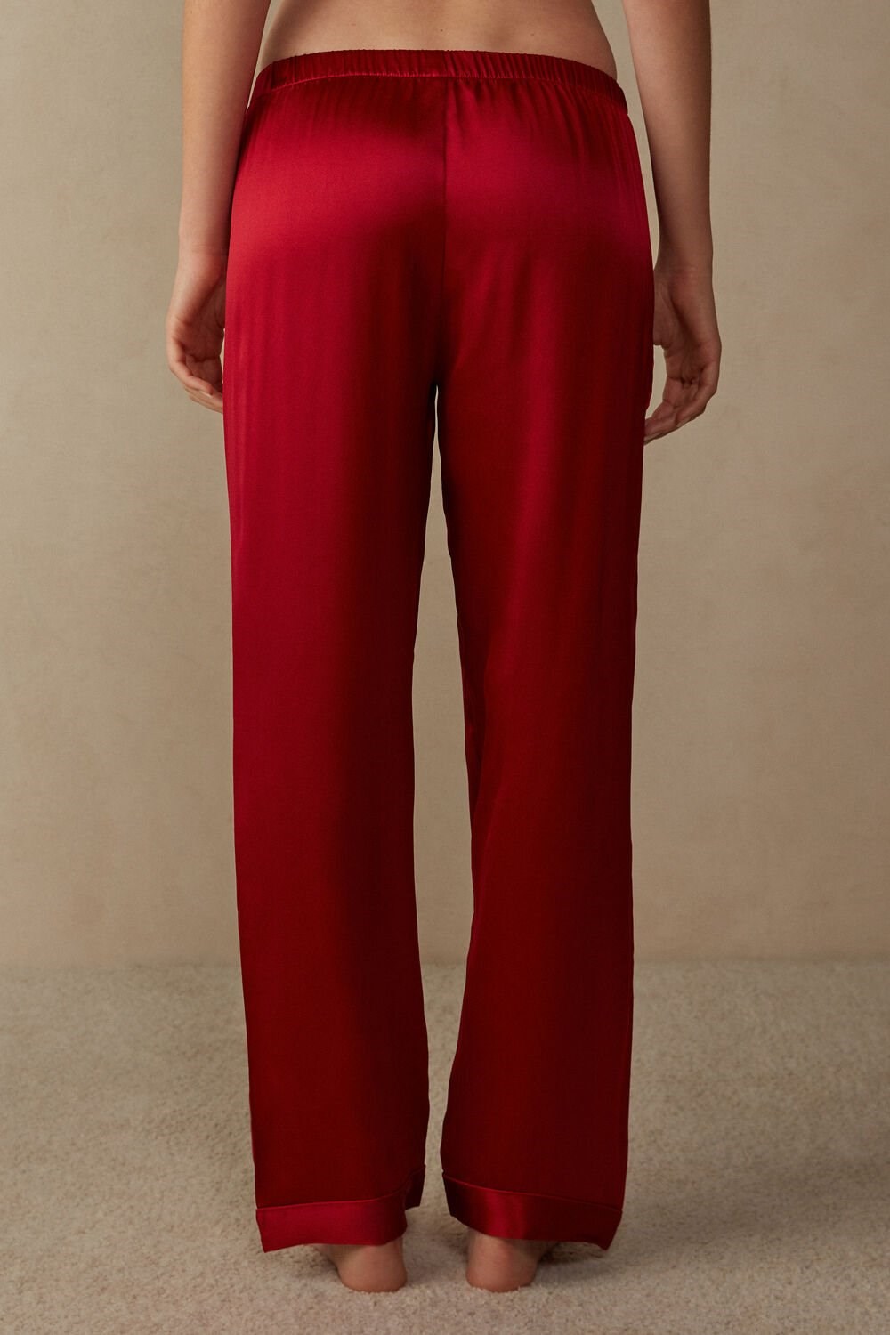 Intimissimi Silk Satin Pajama Pants Rood Rood | TELXY1684