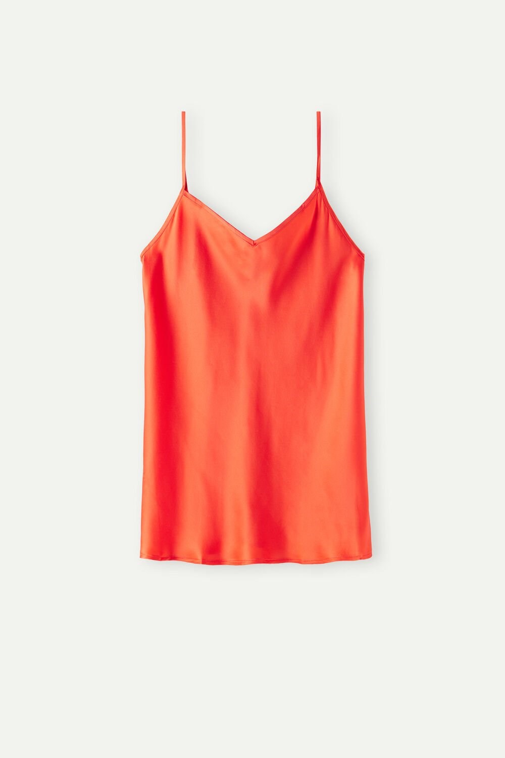 Intimissimi Silk Satin Top with V-neckline Oranje | NLCMO6391