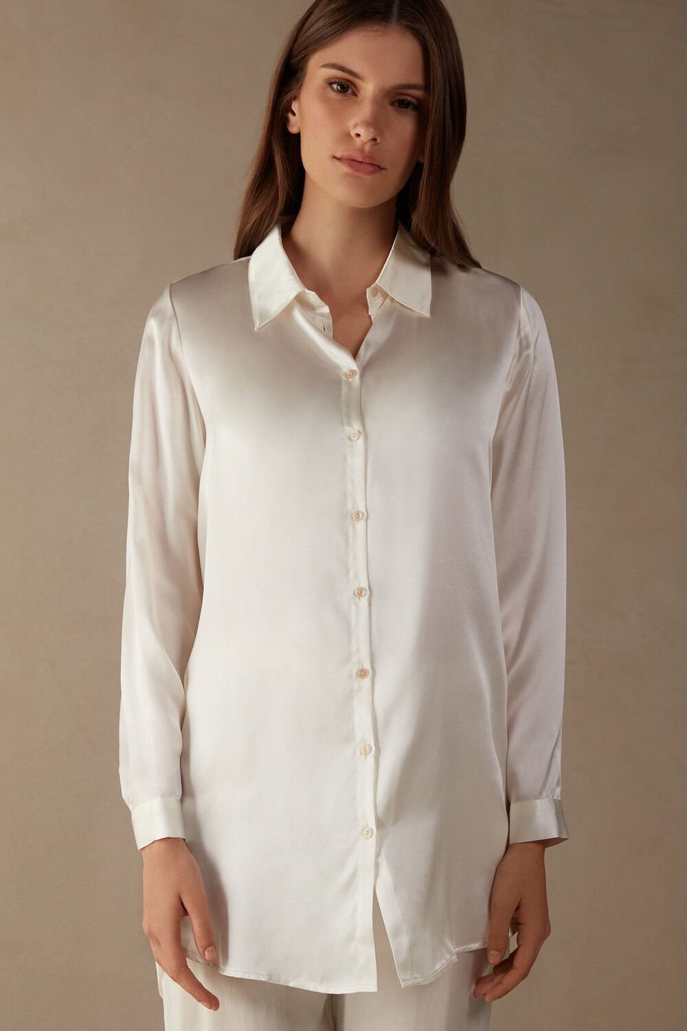 Intimissimi Silk Shirt Wit | MKXRG8970