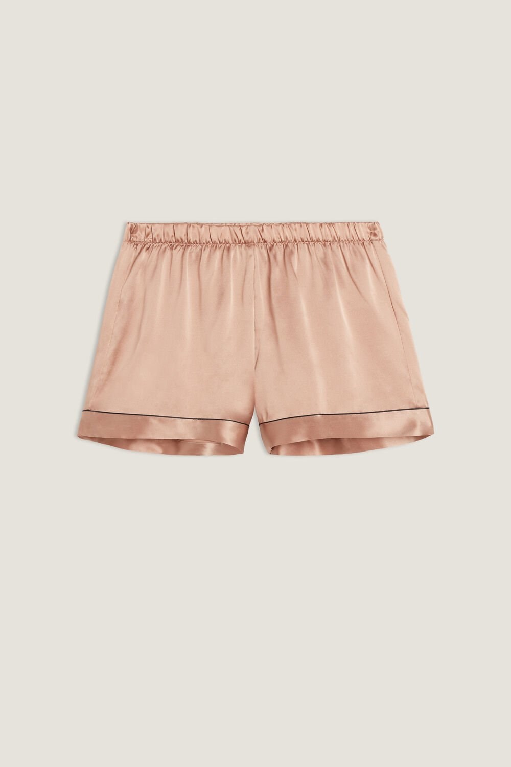 Intimissimi Silk Shorts with Contrast Trim Roze | FRMXS9024