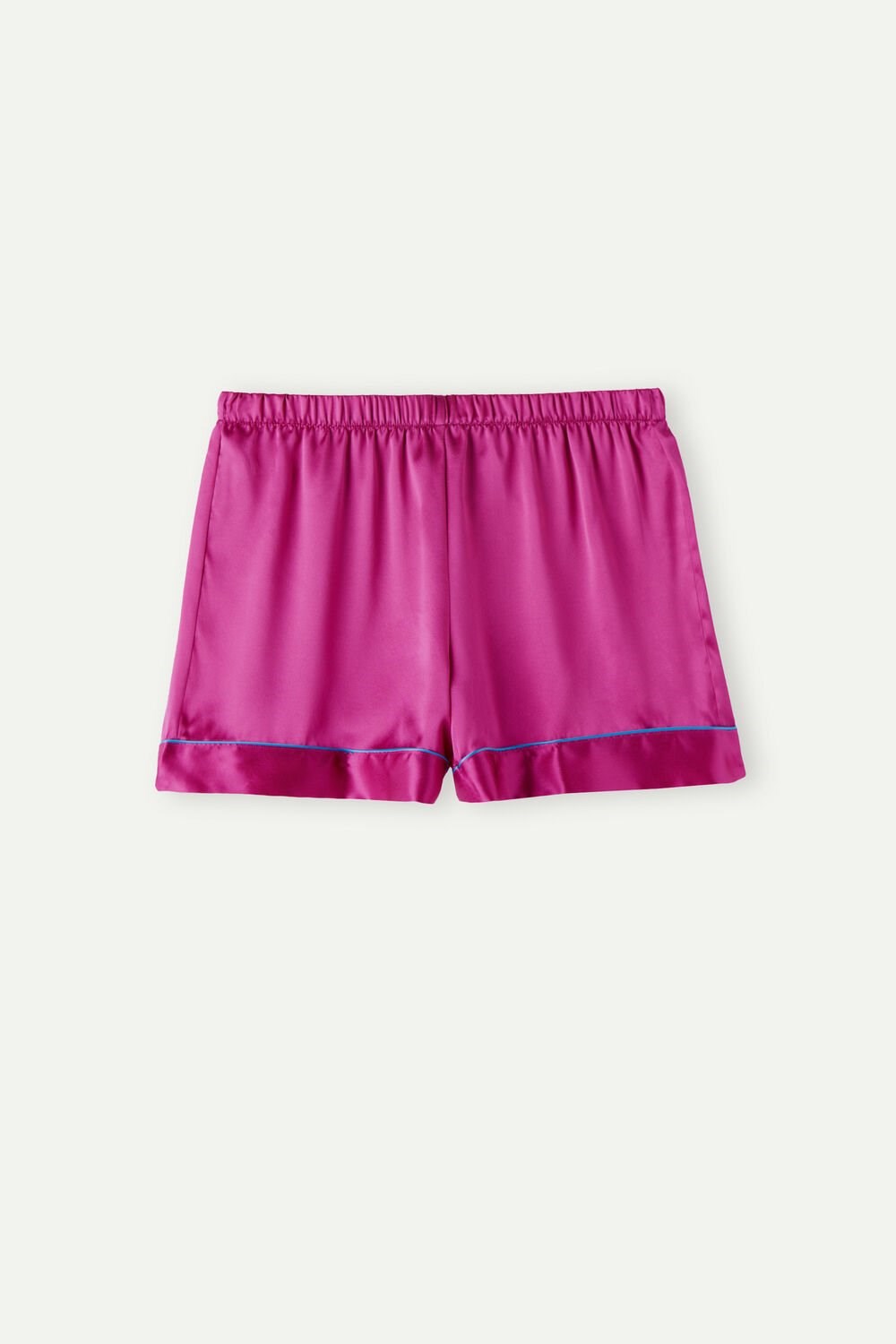 Intimissimi Silk Shorts with Contrast Trim Roze Roze | RDFGZ7039