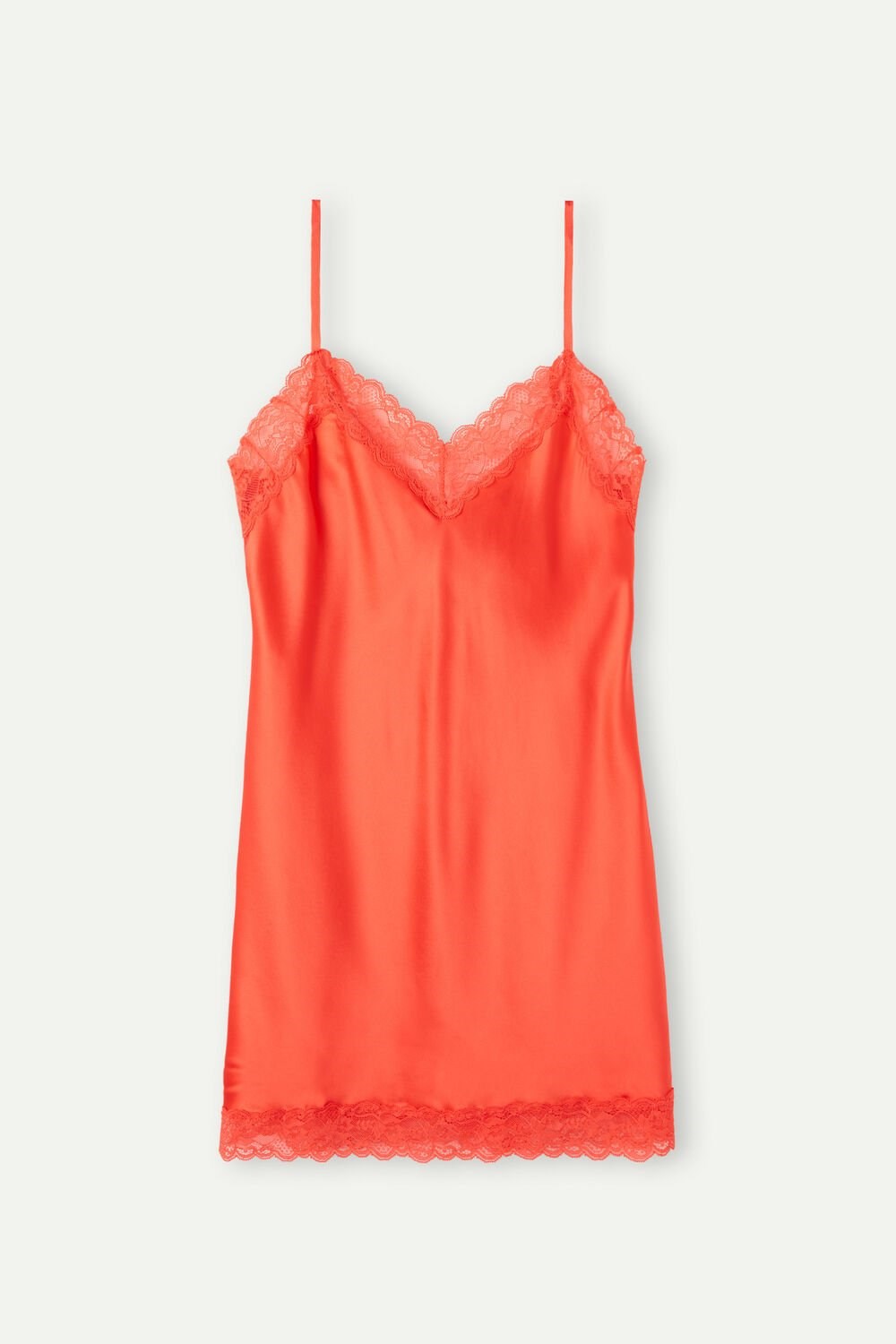 Intimissimi Silk Slip with Kanten Insert Detail Oranje | RVWGE5023