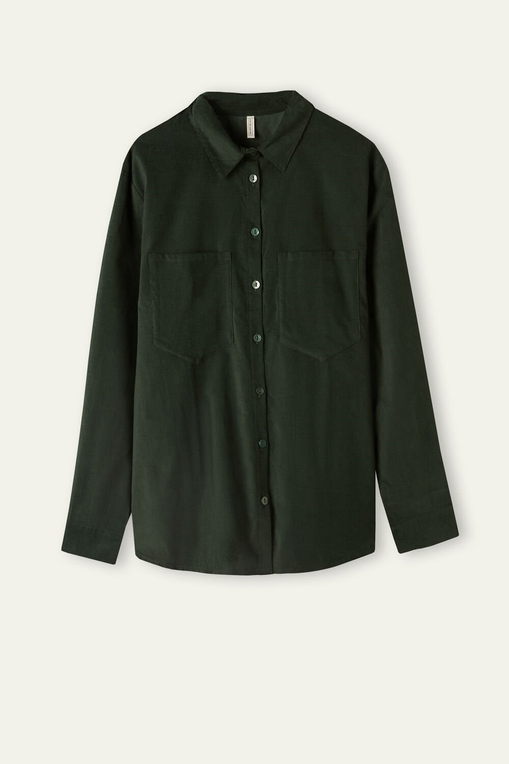 Intimissimi Slow and Cozy Velvet Shirt Groen Groen | BEDVN0846