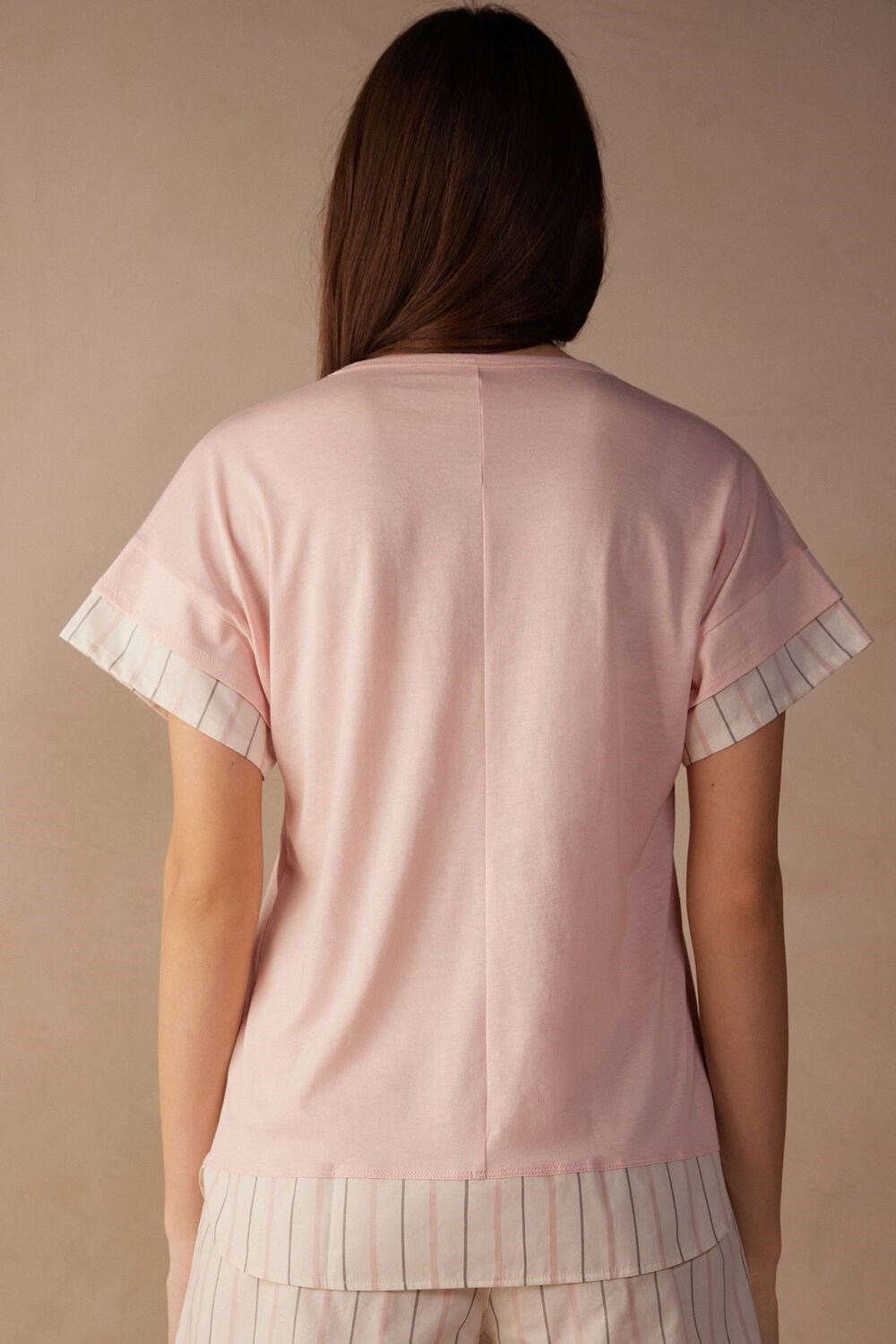 Intimissimi Soft Spring Kort Sleeve Katoenen T-Shirt Roze Roze | HZXIR5827