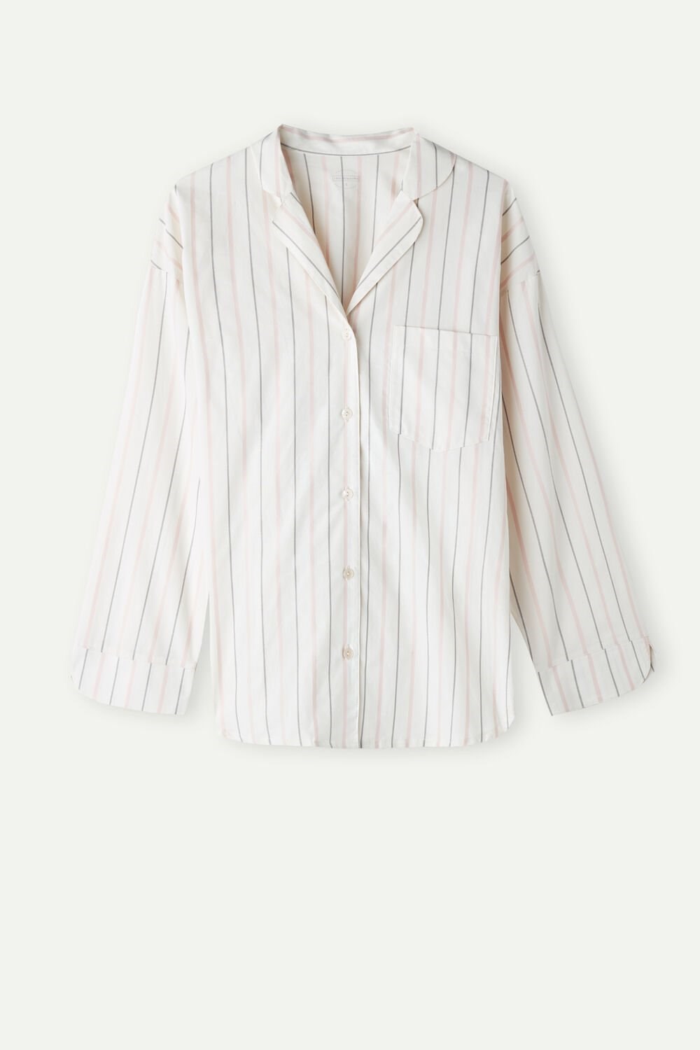 Intimissimi Soft Spring Long Sleeve Button-Up Shirt Wit Beige Roze | BVDNP2148