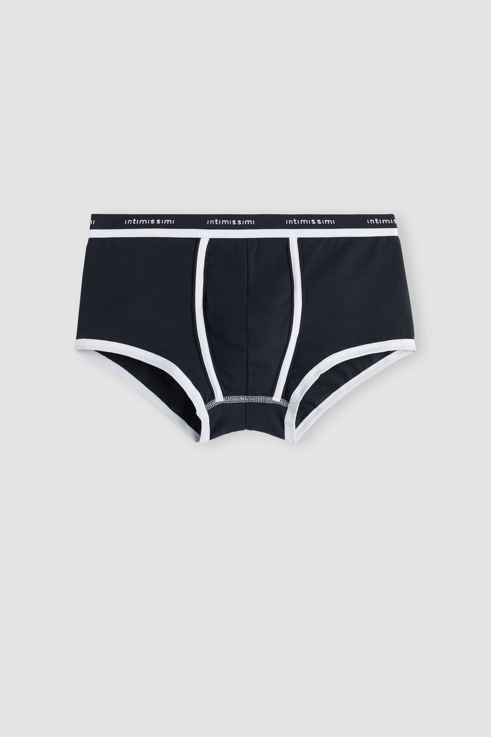 Intimissimi Stretch Supima® Katoenen Boxer Shorts with Logo Detail Blauw Blauw Wit | BXLGD1926