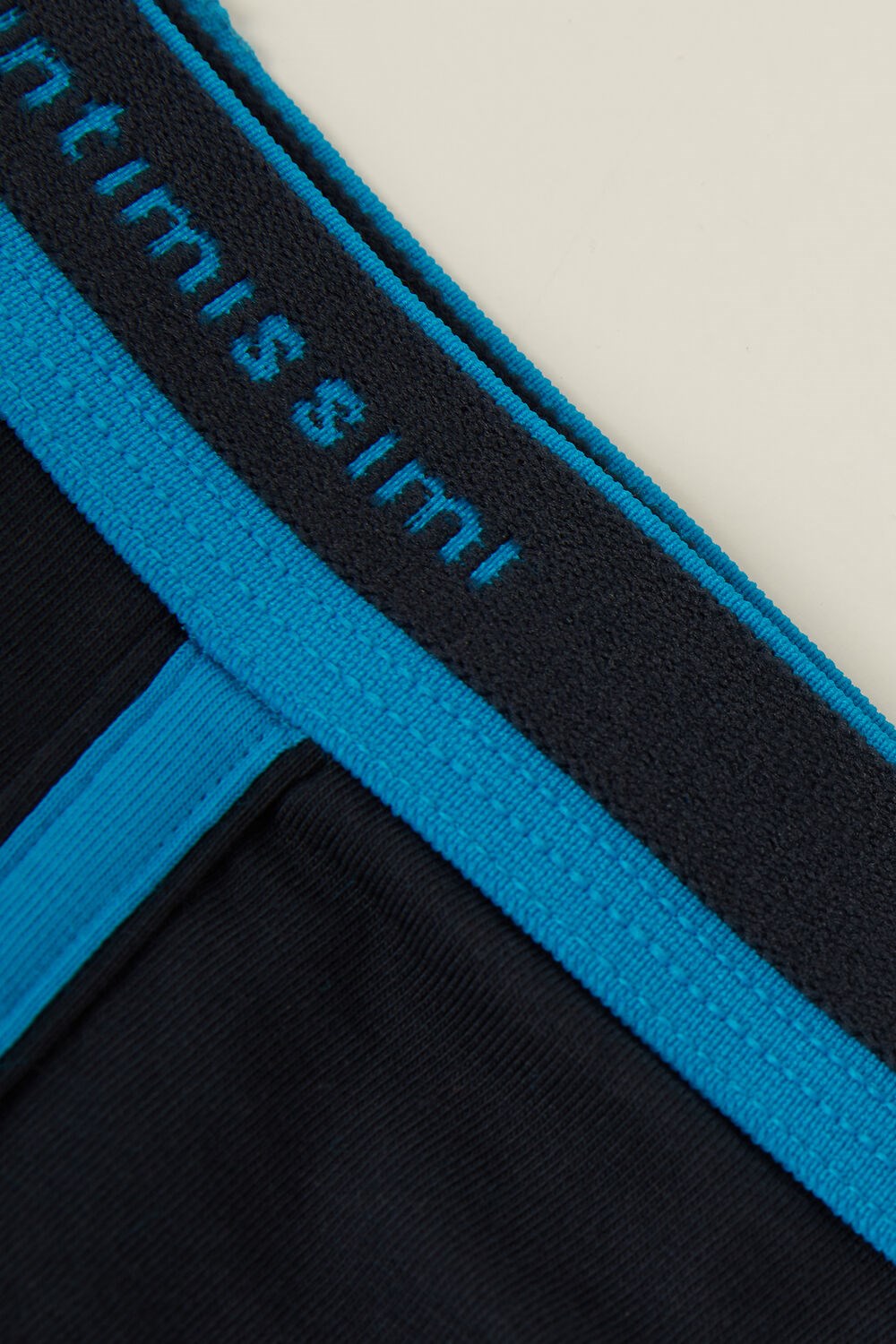 Intimissimi Stretch Supima® Katoenen Boxer Shorts with Logo Detail Zwart Blauw | NAEQP5834