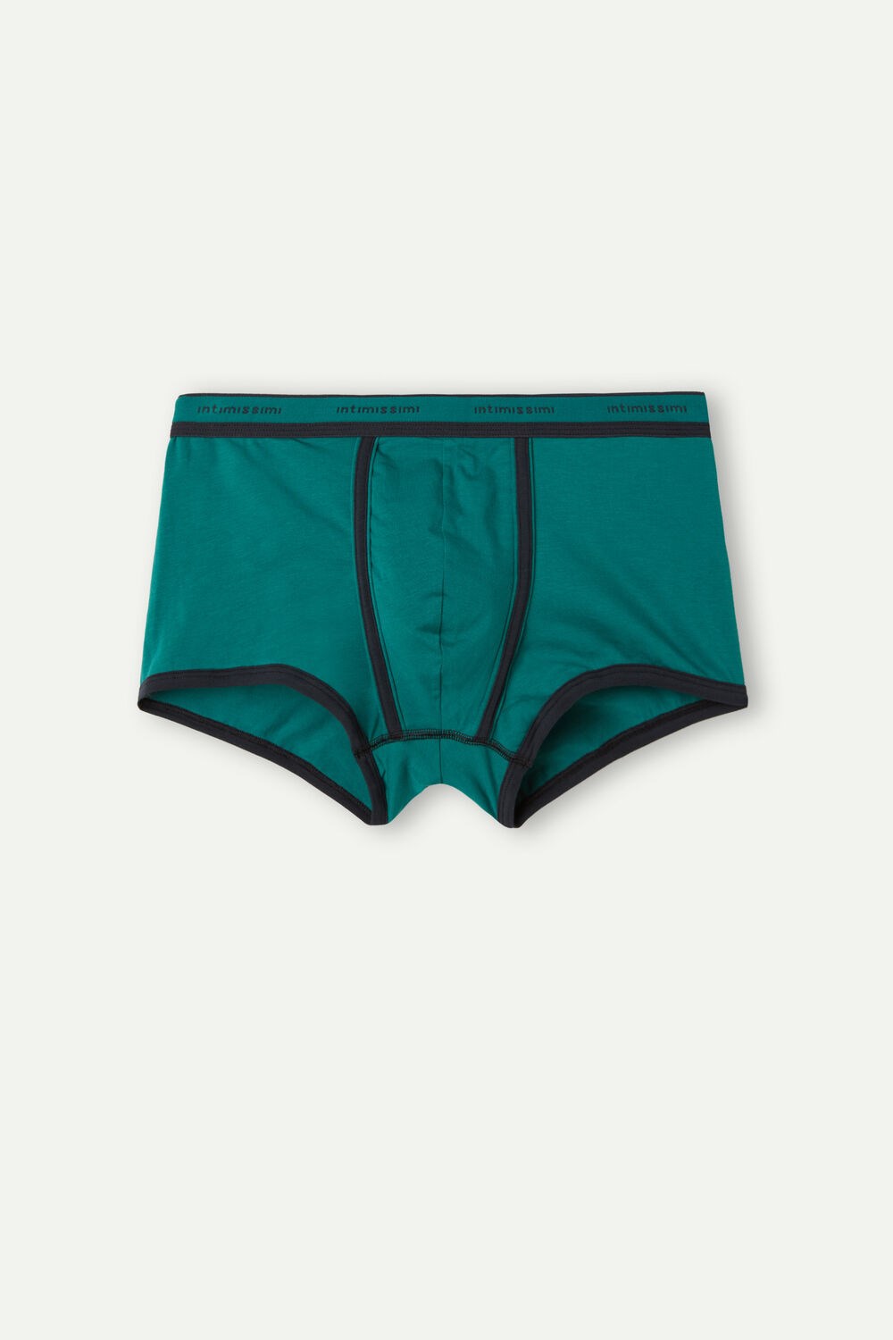 Intimissimi Stretch Supima® Katoenen Boxer Shorts with Logo Detail Groen Groen Blauw | WFRPK4026