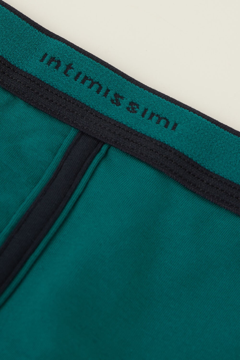 Intimissimi Stretch Supima® Katoenen Boxer Shorts with Logo Detail Groen Groen Blauw | WFRPK4026