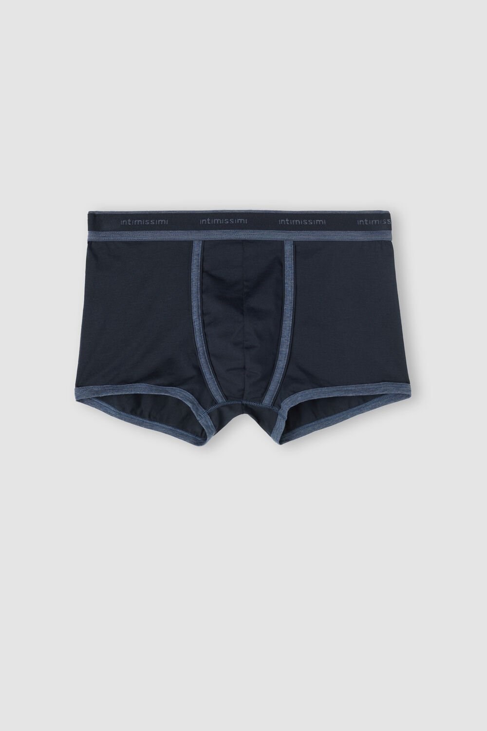 Intimissimi Stretch Supima® Katoenen Boxer Shorts with Logo Detail Blauw Blauw Blauw | ZITDJ7214