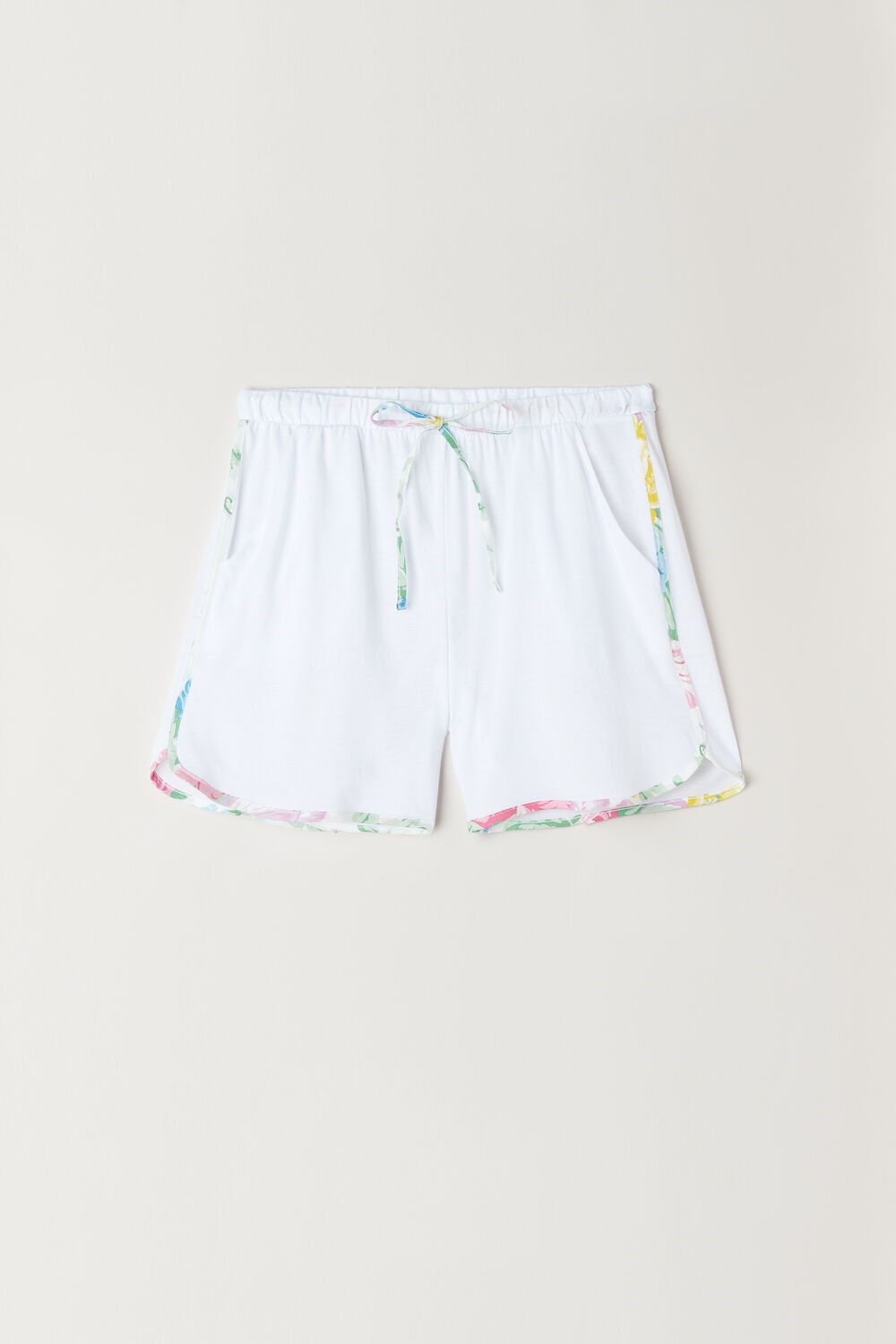 Intimissimi Summer Garden Shorts in Supima® Ultrafresh Katoenen Wit Wit | OXWRP4105