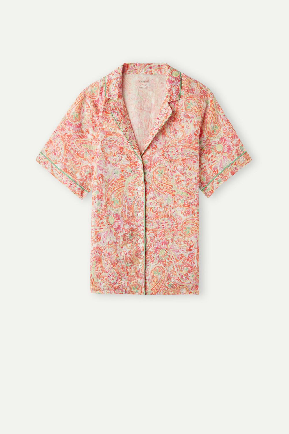 Intimissimi Summer Journey Kort Sleeve Linen Shirt Gekleurd | LYNGH3624