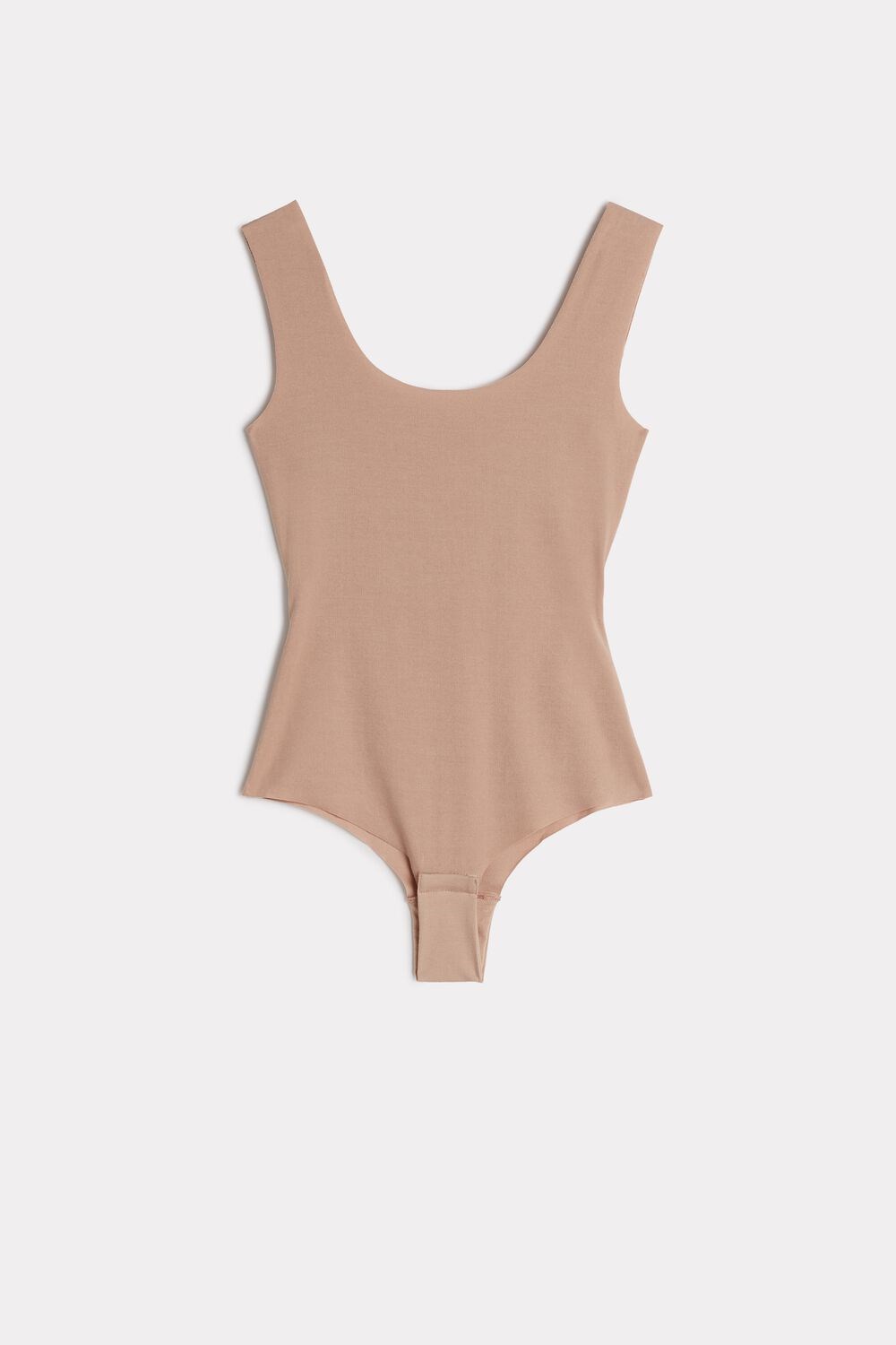 Intimissimi Supima Katoenen® Scoop Neck Bodysuit Beige | GVNIC3941