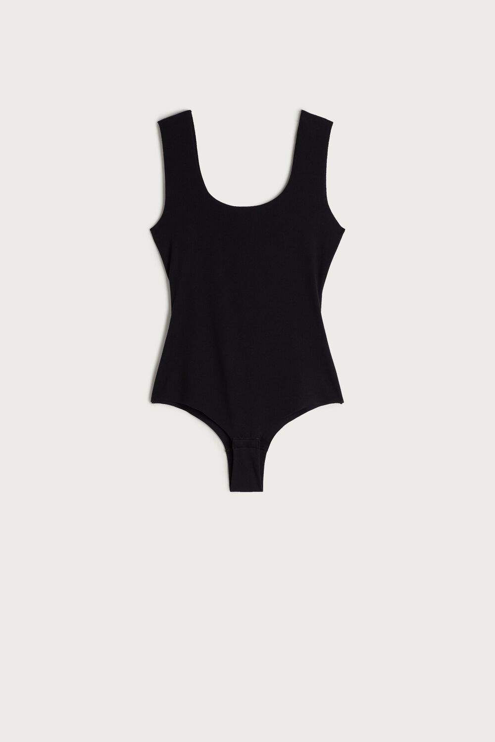 Intimissimi Supima Katoenen® Scoop Neck Bodysuit Zwart Zwart | XCFGA8294