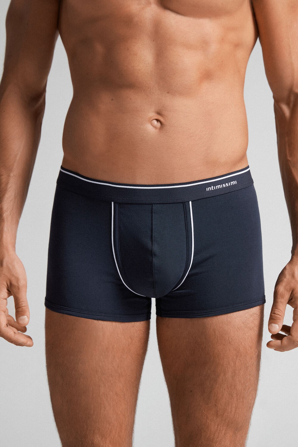 Intimissimi Supima® Katoenen Boxers Blauw Blauw Wit | ZYGXS5821